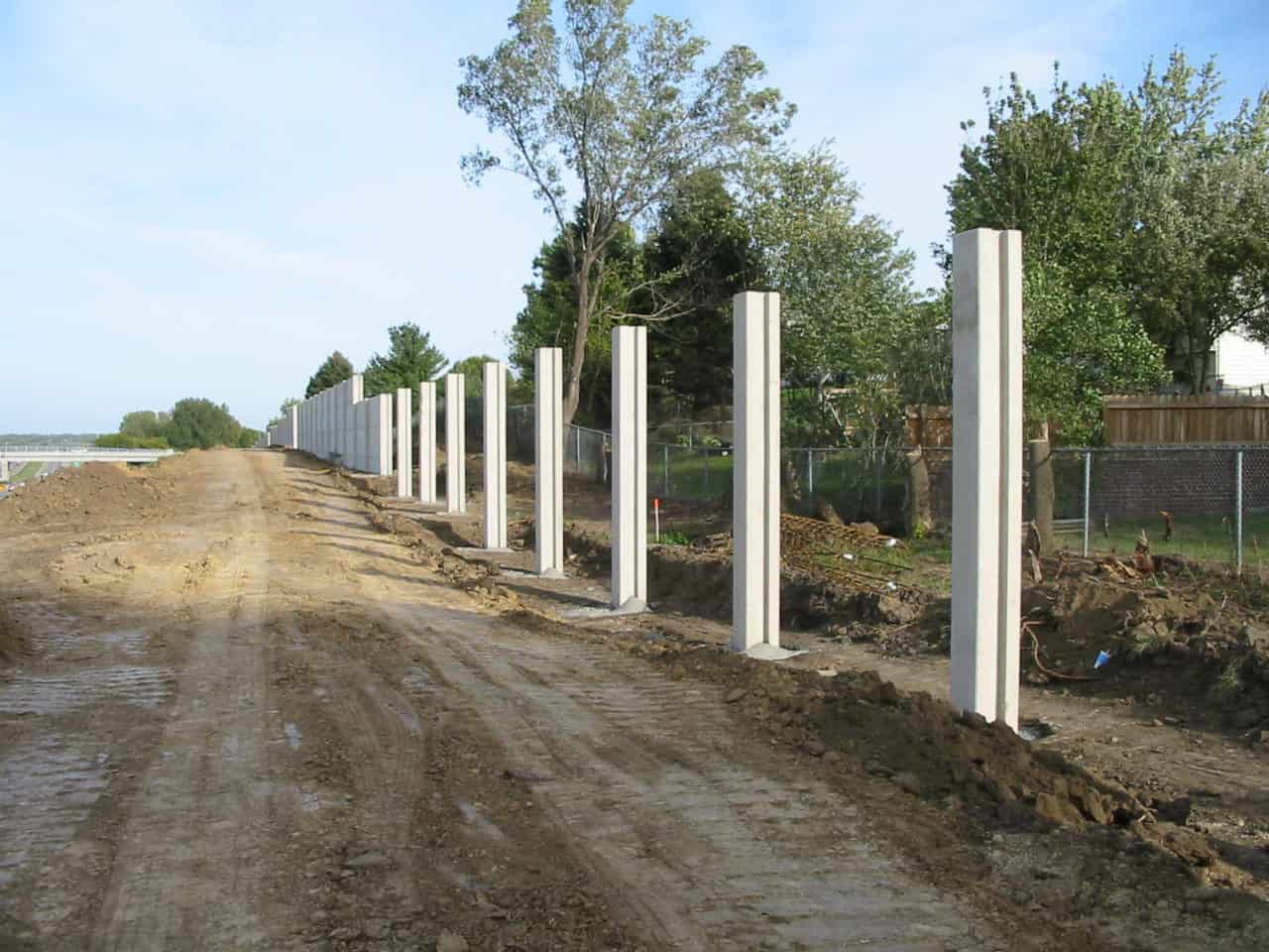 Des Moines Iowa DOT Noise Walls Project Profile Wieser Concrete