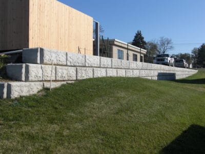 Resource Engineering Associates London Boulder Retaining Wall by Wieser Concrete