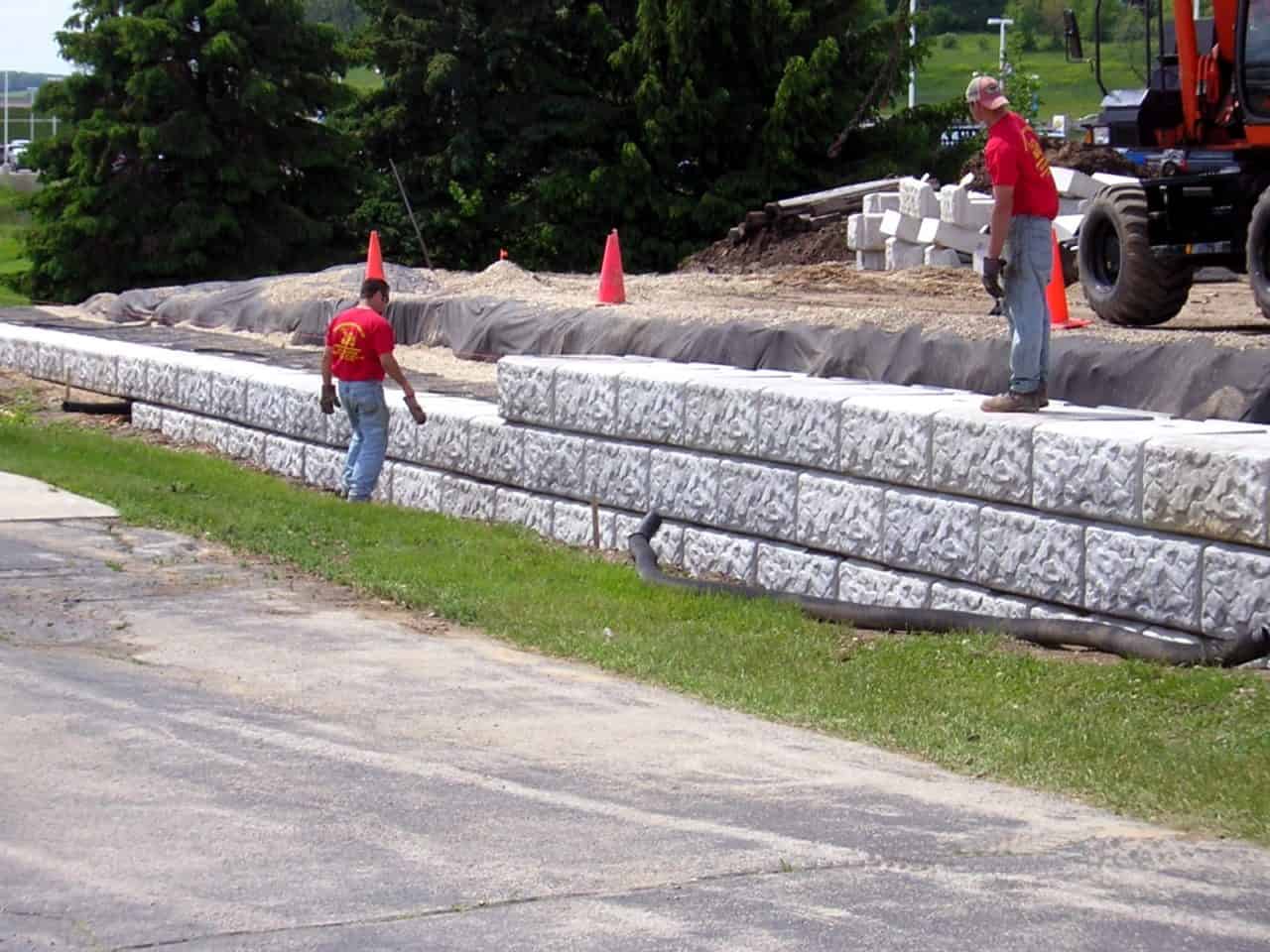 Resource Engineering London Boulder Retaining Wall Wieser Concrete