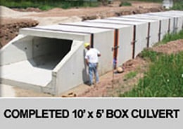 SINGLE-CELL BOX CULVERT PROJECT | Wieser Concrete