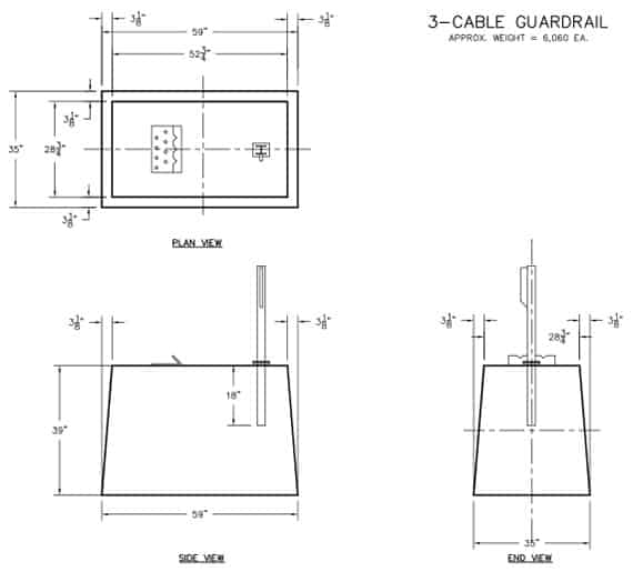 3 cable guardrail