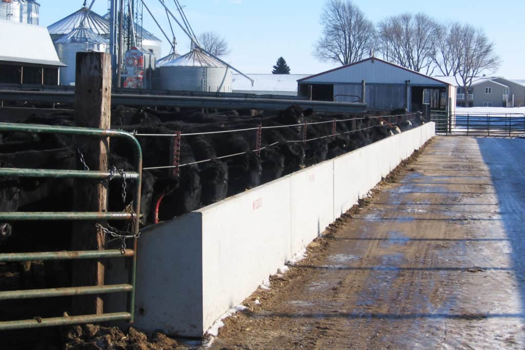 Precast Concrete Feed Bunks Fenceline and HBunks Wieser Concrete