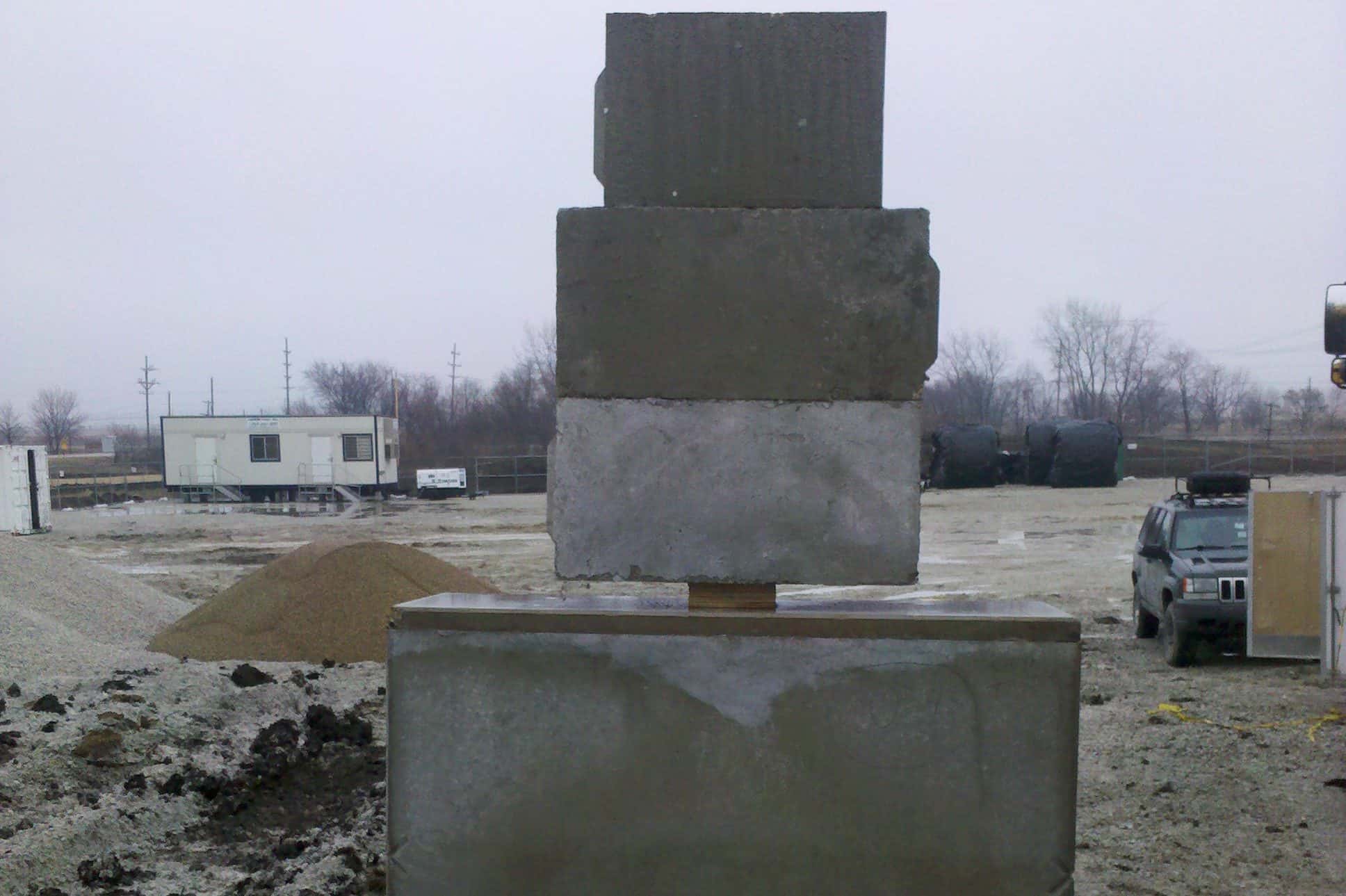 Burial Vault Cover Strength Test Precast Concrete