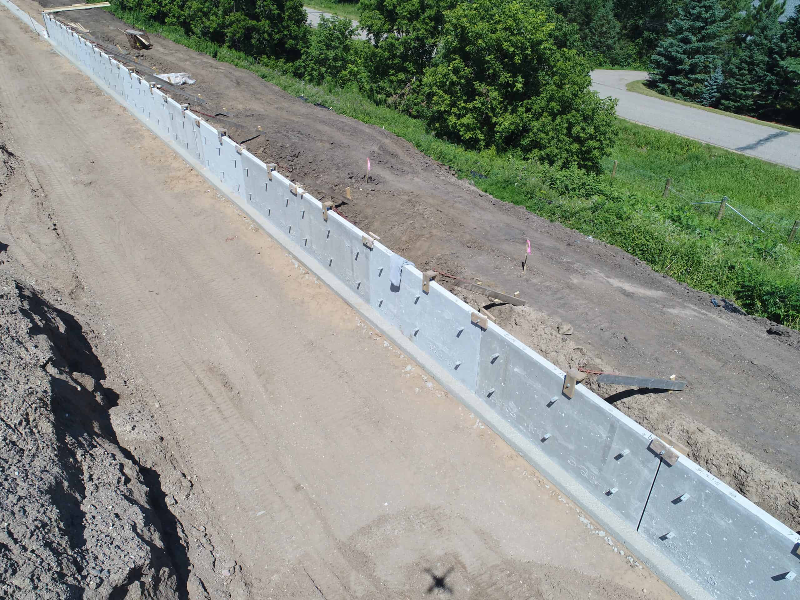 I-94 WisDOT MSE Retaining Wall and Median Barrier Project by Wieser Concrete