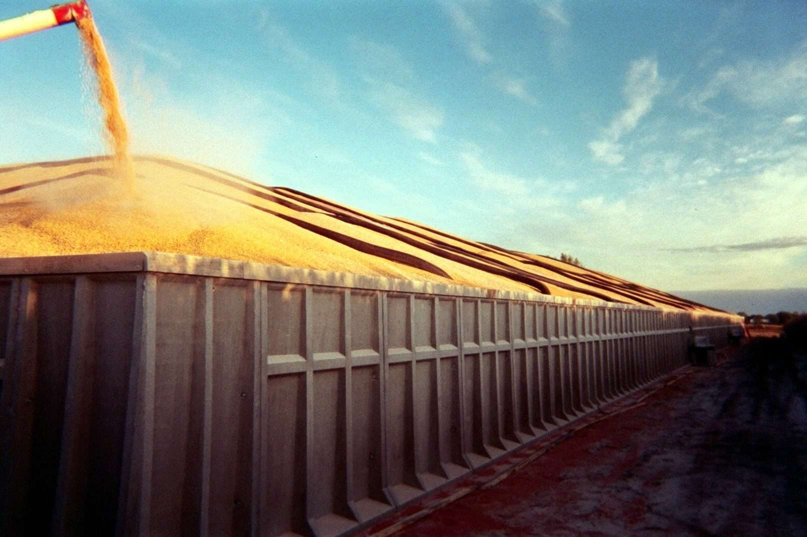 Grain Storage Bunker Full Farmers Co-op Precast Concrete