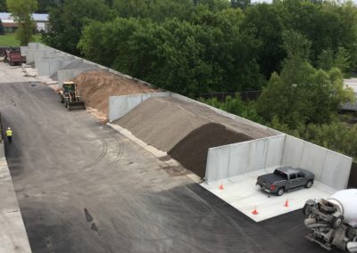 Knife River Ready Mix Plant Aggregate Storage Bunker Silos Precast Concrete