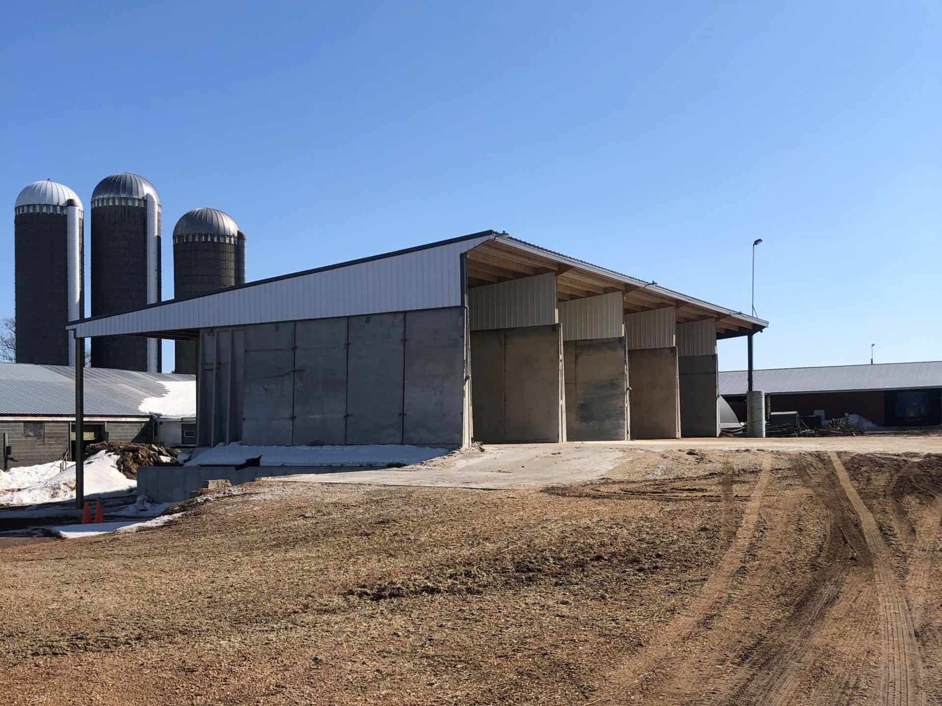 Maple Ridge Dairy Commodity Storage Bunker Silos by Wieser Concrete