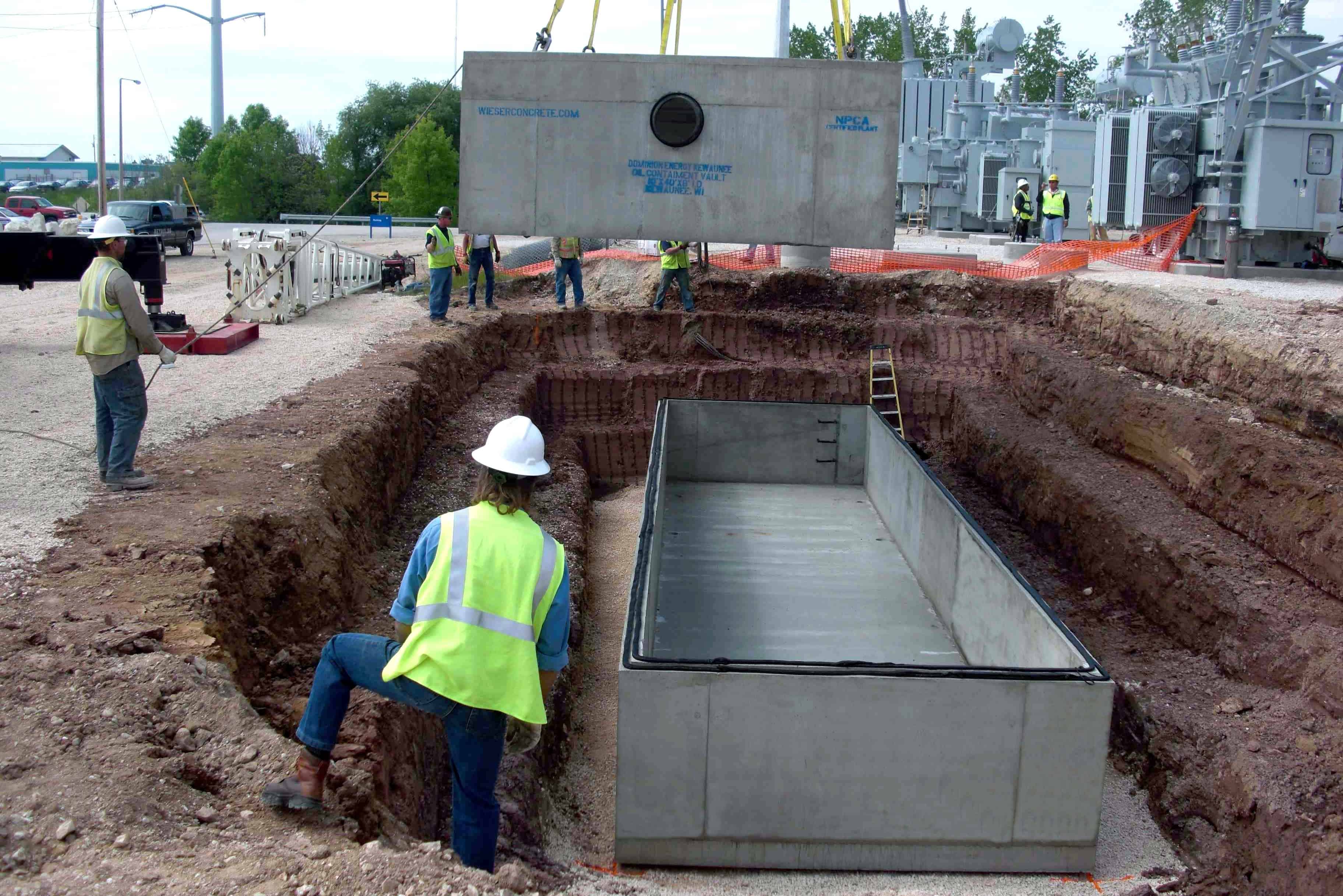 Precast Concrete Oil Containment Vault Kewanee