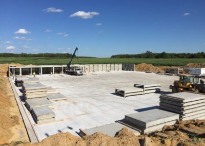 Slatted Floor Manure Storage Precast Concrete Installation Fetzer Farms