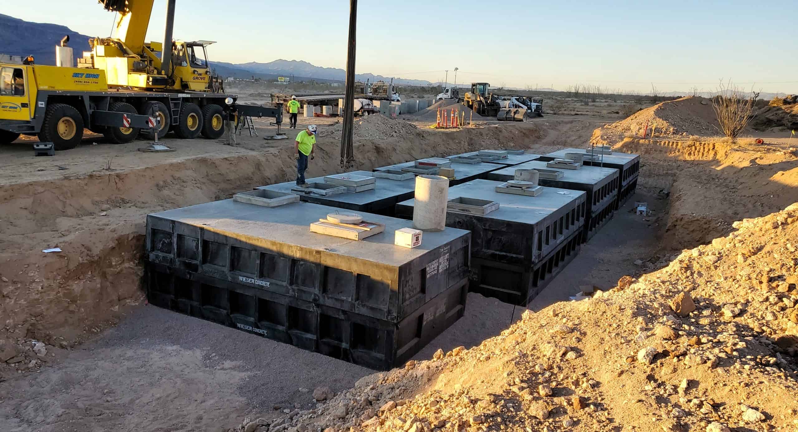 Wastewater Treatment Tanks for Pride Travel Center - Yucca, AZ - Wieser Concrete