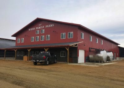 Weiss Farms Rotary Parlor Precast Concrete Building Finished